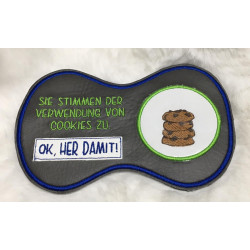 Stickdatei ITH - MugRug Geek "Sie stimmen der Verwendung von Cookies zu"